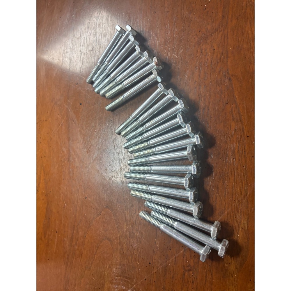 Unbranded Hex Head Bolts Unisex OS Silver Excellent Grade 5 Zinc Plated 20pc